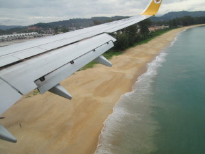 Přistání na Phuketu